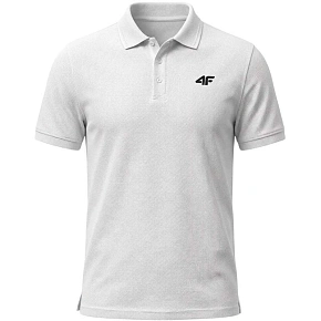 Koszulka męska polo 4F M0771 biała 4FWMM00TPTSM0771 10S pánské Koszulka męska polo 4F M0771 biała 4FWMM00TPTSM0771 10S pánské