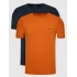 T-shirt męski - 111267 2R717 03563 - pomarańczowy/ciemnyniebieski - Emporio Armani