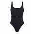 Damski jednoczęściowy strój kąpielowy Monogram Rib KW0KW02151-BEH - Calvin Klein