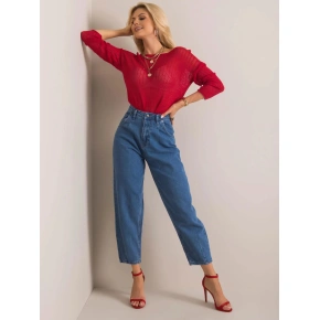 Dżinsy damskie z wysokim stanem SP-888 - RUE PARIS