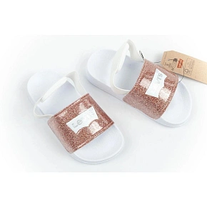 Levi's buty klapki dziecięce Pool S Mini dziewczęce sandałki brokatowe dětské