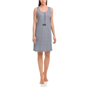 Damska koszula nocna 12407-180 niebiesko-biała - Vamp