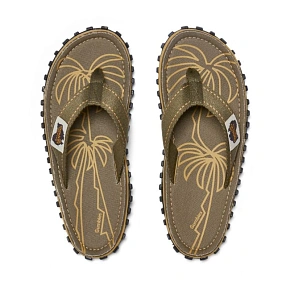 Gumbies męskie japonki ISLANDER FLIP-FLOP PALM LEAF KHAKI Gumbies męskie japonki ISLANDER FLIP-FLOP PALM LEAF KHAKI