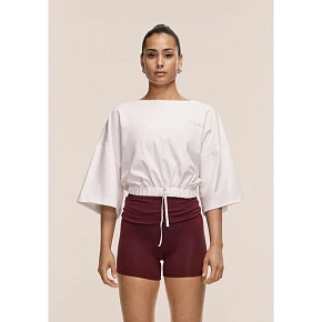 Koszulka damska CASALL Heavy Cotton Crop Tee kolor biały