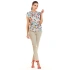 Bluzka damska M194 ecru w kwiaty - Infinite You
