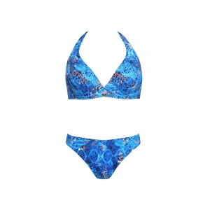Damski dwuczęściowy strój kąpielowy Bora Bora 8 S115 BR8-2 Ciemnoniebieski wzór - Self