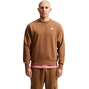 Bluza męska Nike Club FT jasny brąz FN3888 270 pánské