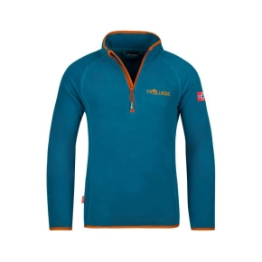 Bluza polarowa dziecięca unisex Trollkids Kids Nordland Half Zip deep lagoon/cinnamon lekka i oddychająca niebieska (707-178) Bluza polarowa dziecięca unisex Trollkids Kids Nordland Half Zip deep lagoon/cinnamon lekka i oddychająca niebieska (707-178)