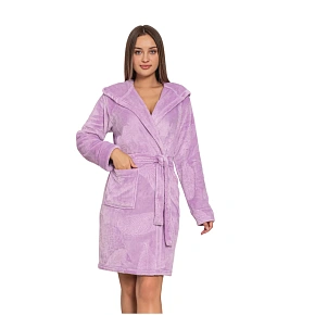 Szlafrok damski E06-5521 liliowy - Cocoon