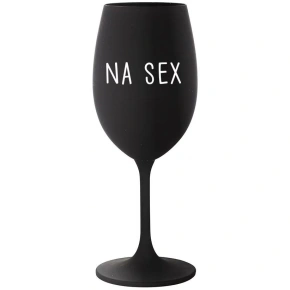 NA SEX - czarny kieliszek do wina 350 ml