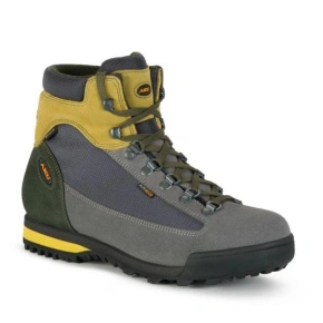 Aku buty sportowe trekkingowe męskie Slope GTX skórzane za kostkę szare żołte