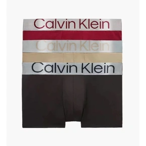 Bokserki męskie NB3074A 6IF czarny/beżowy/bordowy - Calvin Klein