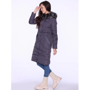 Płaszcz damski BLH818025F ciemnoszary - PERSO