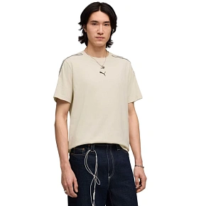 Koszulka męska Puma Tape Tee beżowa 691693 87 pánské Koszulka męska Puma Tape Tee beżowa 691693 87 pánské