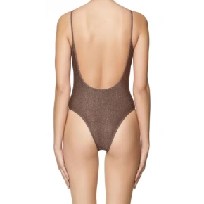 Stroje kąpielowe jednoczęściowe A03986 - 0HFAI brązowo-złoty - Diesel