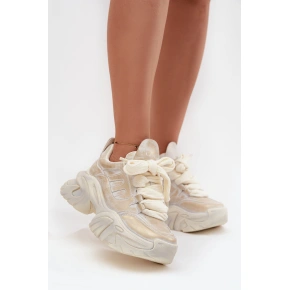 Kožené dámské tenisky SS2N4009 zlaté - GOE