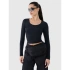 Longsleeve slim gładki damski 4F 4FRSS25TLONF511-20S