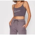 Damski crop top O1BA10KASI1 - G9A6 - Szaro-fioletowy - Guess