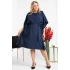 Sukienka damska plus size Rolanda granatowa - Karko