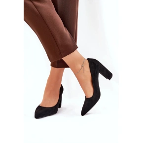 Czarne czółenka damskie AH-10 - Postaw na styl