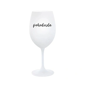 Sklenka POHODINDA - bílá sklenice na víno 350 ml