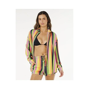 Koszula damska RIP CURL Neon Stripe Relaxed Shirt multikolor Koszula damska RIP CURL Neon Stripe Relaxed Shirt multikolor