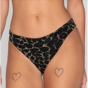 Figi kąpielowe - 93677 - Hunter - czarny/w zwierzęcy wzór - Luna