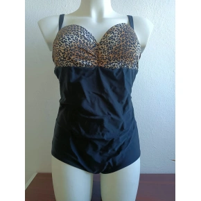 Jednoczęściowy strój kąpielowy BABI czarny-zwierzęcy - Primo