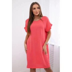 Sukienka z kieszeniami 5954D malinowa - Kesi
