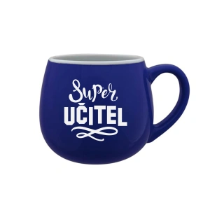 SUPER UČITEL - modrý keramický hrníček 300 ml