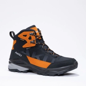 Aku buty sportowe trekkingowe męskie Adapta Gore-tex skórzane czarne pomarańczowe