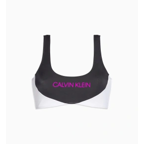 Top kąpielowy KW0KW00898-BEH czarno-biały - Calvin Klein