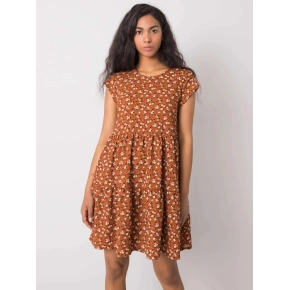 Sukienka damska D50051Z30268 001 Brązowa w kwiaty - FPrice