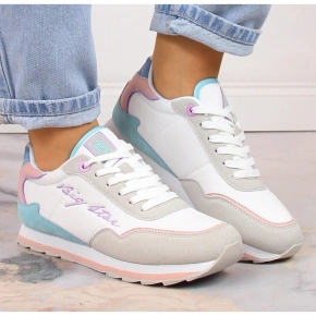 Dámské sportovní boty LL274515 Bílá mix barev - Big Star