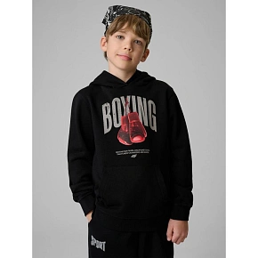 Bluza dresowa regular z kapturem chłopięca 4F 4FJRSS26TSWSM2904-20S