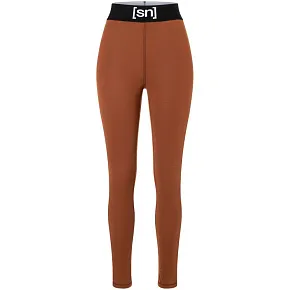 Legginsy termoaktywne damskie SUPER.NATURAL W Tundra 175 Tight brązowe dámské
