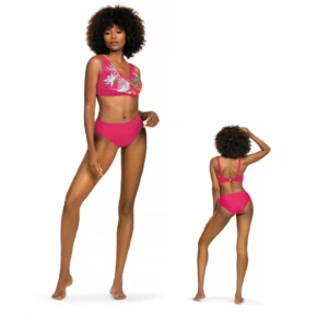 Damski dwuczęściowy strój kąpielowy Bali8 S690BL8-1 różowy w kwiaty - Self