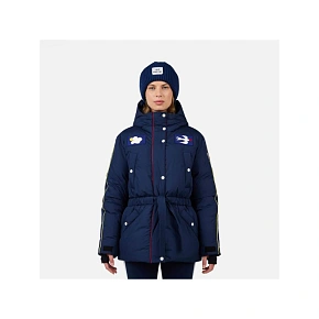 Kurtka narciarska damska ROSSIGNOL W JCC FLAG DOWN PARKA niebieska Kurtka narciarska damska ROSSIGNOL W JCC FLAG DOWN PARKA niebieska