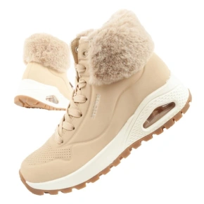 Skechers Uno Rugged buty sportowe damskie botki ocieplane zimowe brązowe dámské