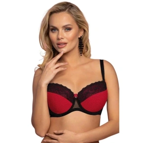 Biustonosz damski VB-446 Ciemnoczerwony z czarnym - Vena