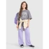 T-shirt oversize z nadrukiem dziewczęcy 4F 4FJRAW25TTSHF3197-22S