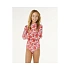 Kostium dziewczęcy RIP CURL Sunshine Upf Ls Surfsuit- Girl czerwony dětské