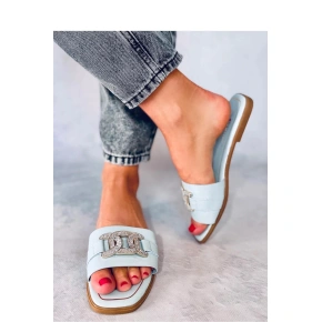 Kapcie damskie T527 jasnoniebieskie - Seastar