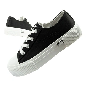 Lee buty damskie sportowe Isla trampki czarne platforma wygodne dámské