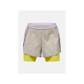 Szorty damskie PEAK PERFORMANCE W Discover 2-In-1 Shorts kolor szary Szorty damskie PEAK PERFORMANCE W Discover 2-In-1 Shorts kolor szary
