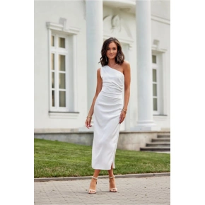 Sukienka wieczorowa SUK0411 kremowy - Roco Fashion