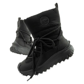 Lee Cooper buty sportowe damskie zimowe trekkingowe ocieplane czarne skóra naturalna dámské