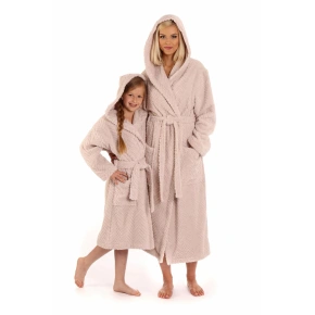 Szlafrok damski Athena z kapturem 3116 8251 orzech laskowy - Vestis