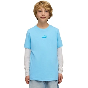 Puma ESS Small No.1 Logo Centered Tee niebieski 692975 45 dzieci tričko Puma ESS Small No.1 Logo Centered Tee niebieski 692975 45 dzieci tričko