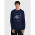 Longsleeve regular z nadrukiem męski 4F 4FRAW25TLONM606-31S pánské